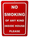 NO SMOKING SIGN Aluminum Metal Sign Horizontal.