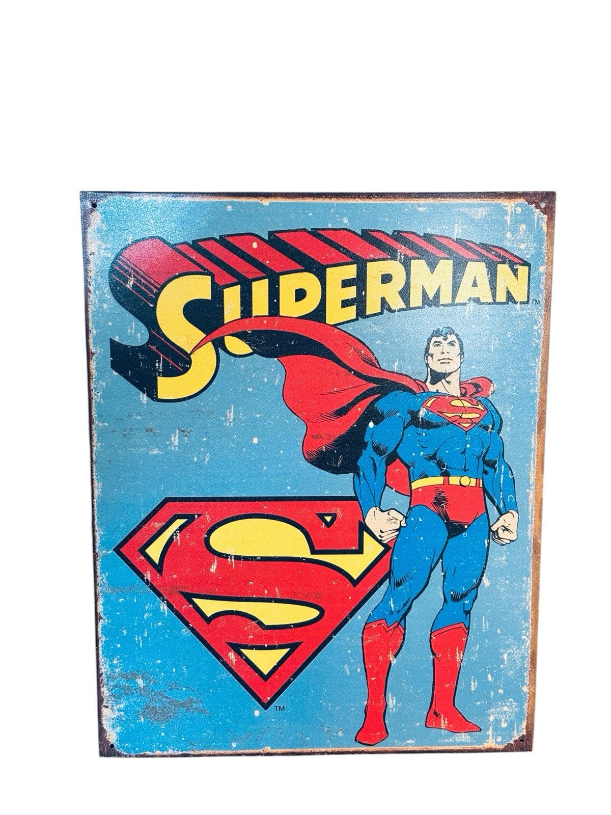 Superman Retro Metal Panel Tin Sign Superhero DC Comics Wall DECOR