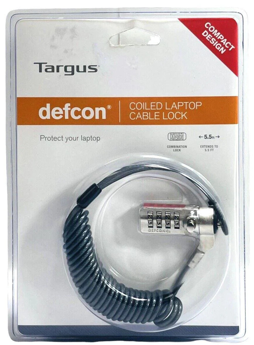 *LAPTOP CABLE LOCK (COMBINATION-LOCK) Extends 5.5 FT COMPACT DESIGN by: Targus