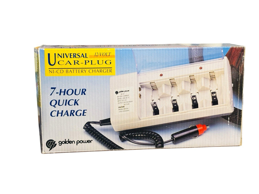 *Universal Car-Plug Battery Charger NI-CD 7-Hour Quick Charge By Golden Power