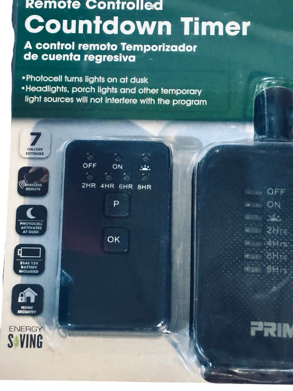 PRIME Remote Controlled Countdown Timer Outdoor w/ Two Grounded Plugs 0736448