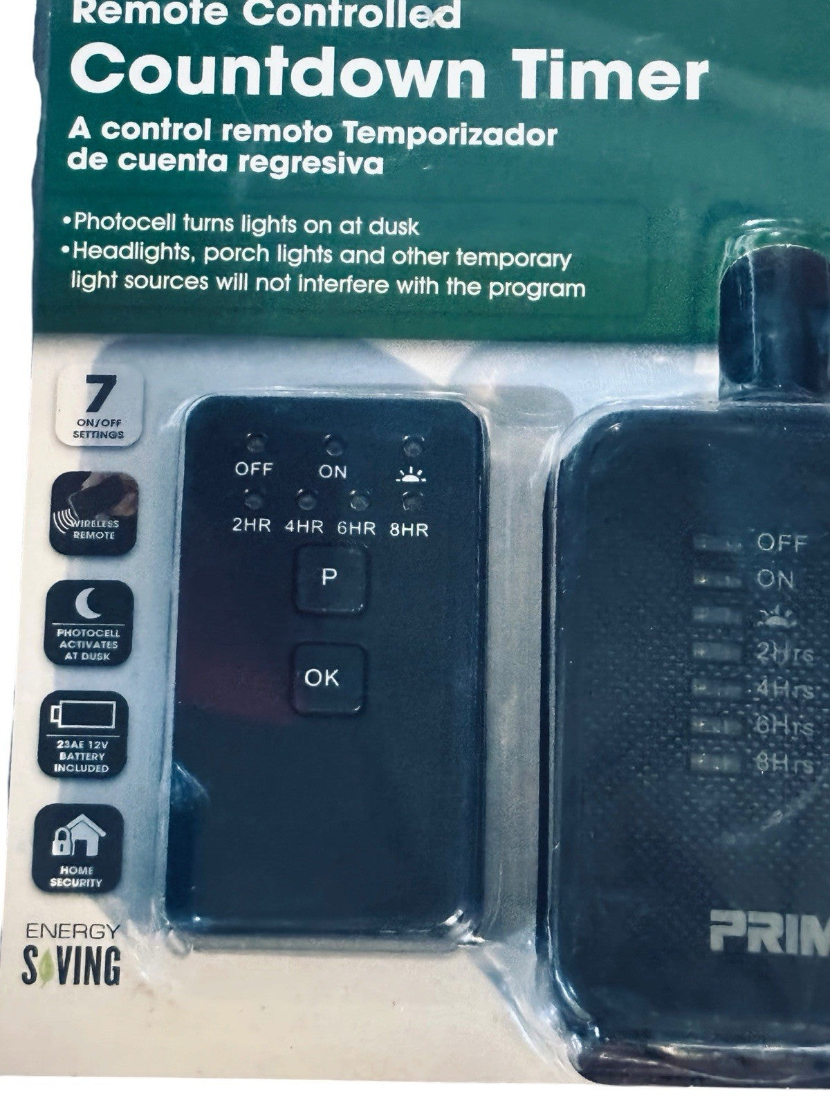 PRIME Remote Controlled Countdown Timer Outdoor w/ Two Grounded Plugs 0736448