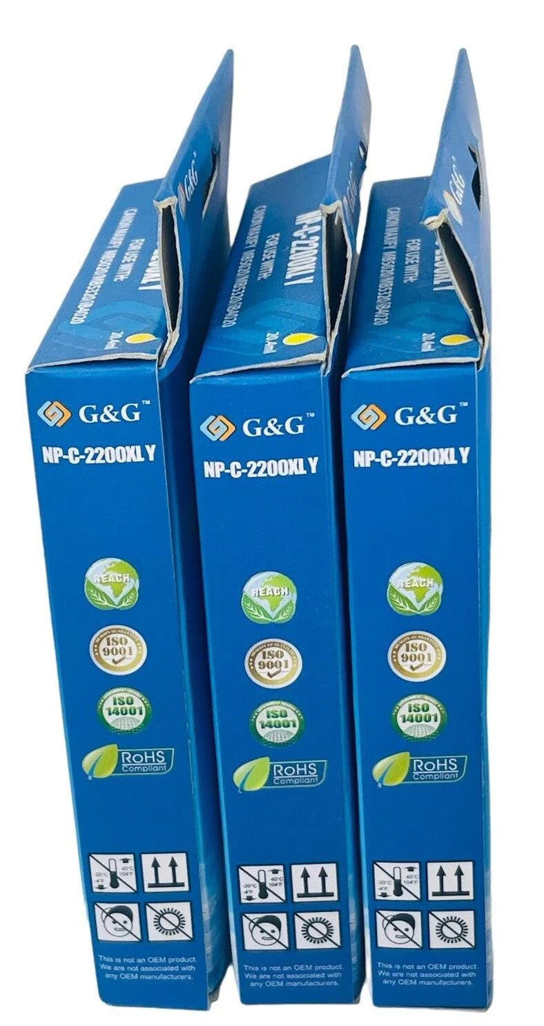 *G&G INK CARTRIDGE, COLOR-YELLOW Model: NP-C-2200XL Y