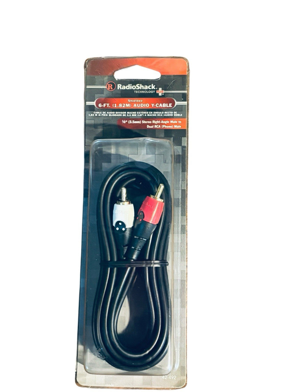 *Radio Shack RCA Stereo Cable 1.82mm x 6 ft for TV, DVD, VCR, Satellite, A/V NEW