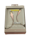 *Heyday™ 6" USB-A Charging Cable, Pink Braided Cable