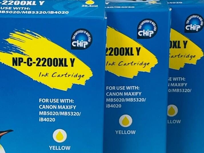 *G&G INK CARTRIDGE, COLOR-YELLOW Model: NP-C-2200XL Y