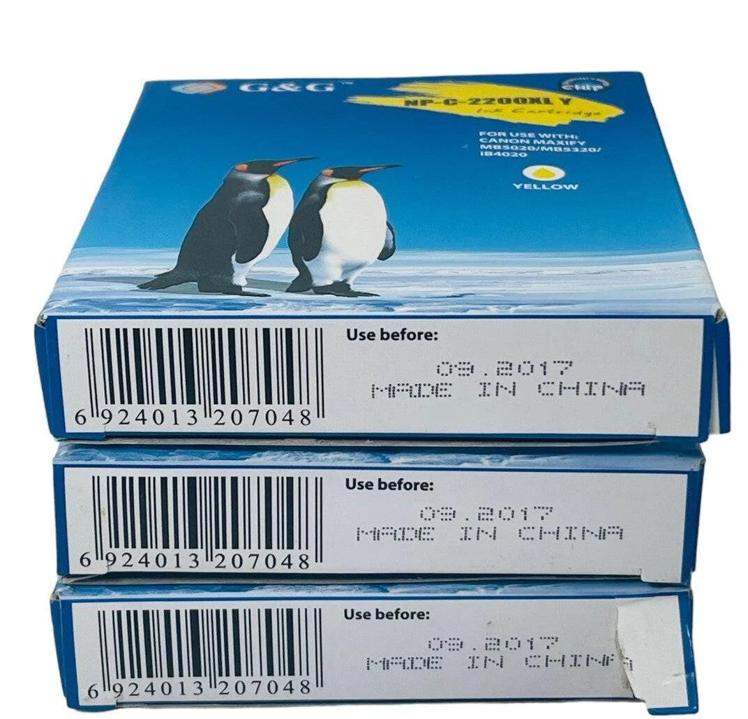 *G&G INK CARTRIDGE, COLOR-YELLOW Model: NP-C-2200XL Y