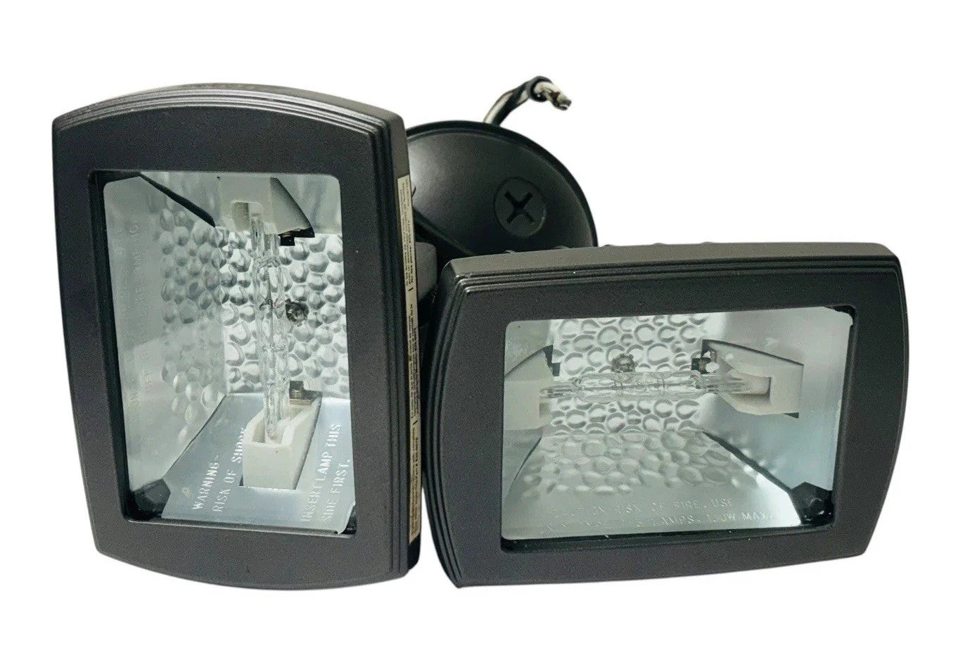 Flood Lights, 1-Head Bronze Outdoor Flood Lights, CAV8-2, Set of 2, New.