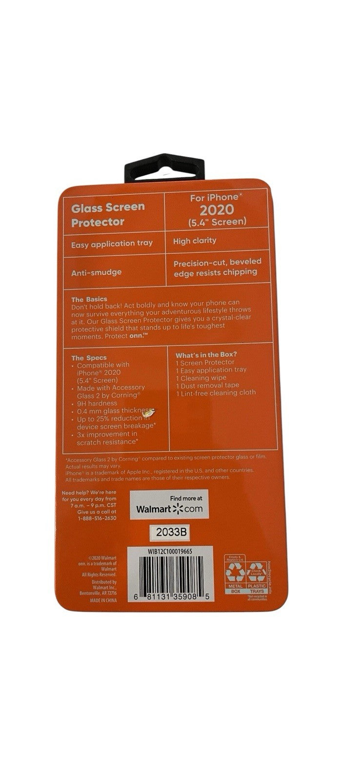Protect Onn Glass Screen Protector for iPhone 2020 ( 5.4 in. Screen)