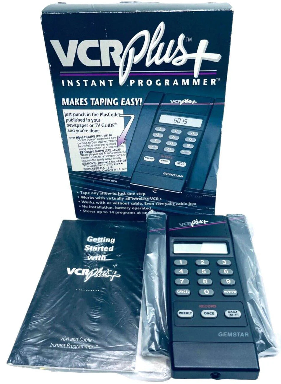 VCR Plus+ Instant Programmer - 1991 Gemstar VINTAGE