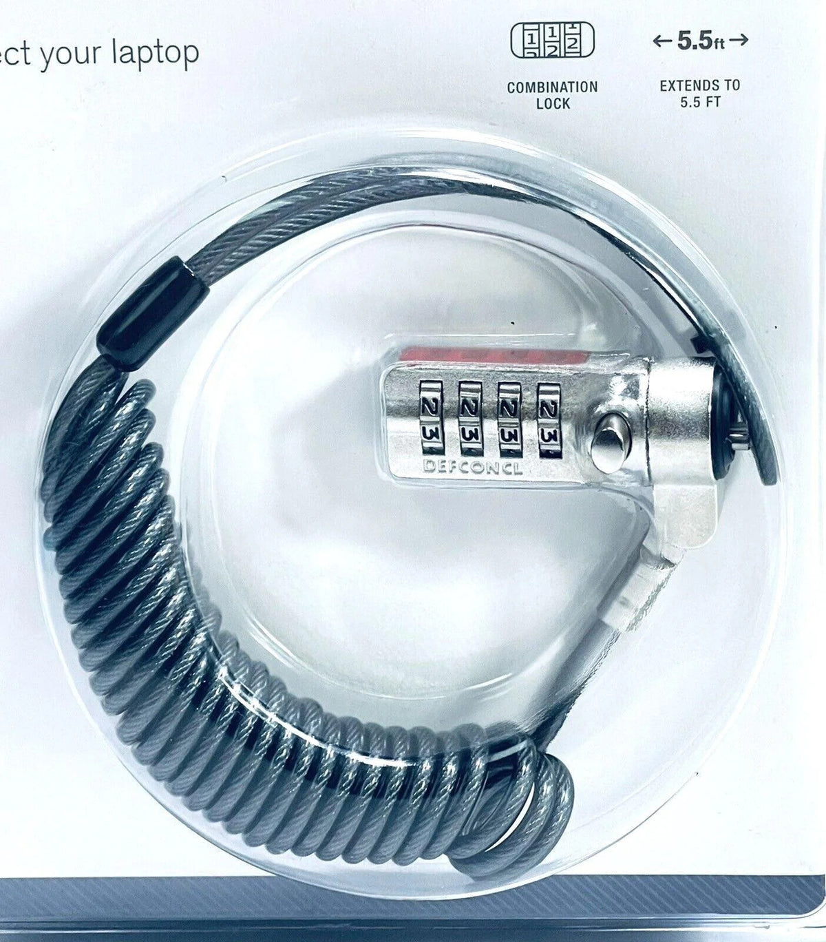 *LAPTOP CABLE LOCK (COMBINATION-LOCK) Extends 5.5 FT COMPACT DESIGN by: Targus