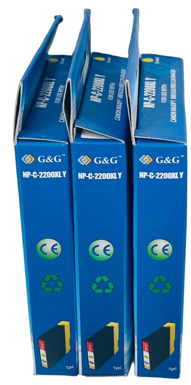 *G&G INK CARTRIDGE, COLOR-YELLOW Model: NP-C-2200XL Y