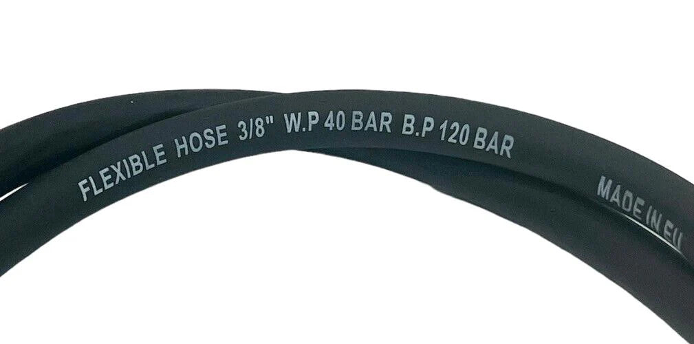 3/8 Inch High-Pressure Flexible Hose, W.P 40 BAR B.P 120 BAR