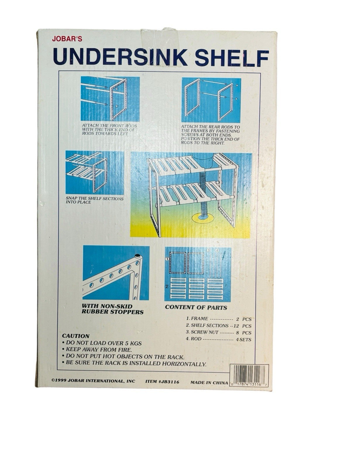 JOBAR'S Under Sink Shelves - Add Storage Space - NIB