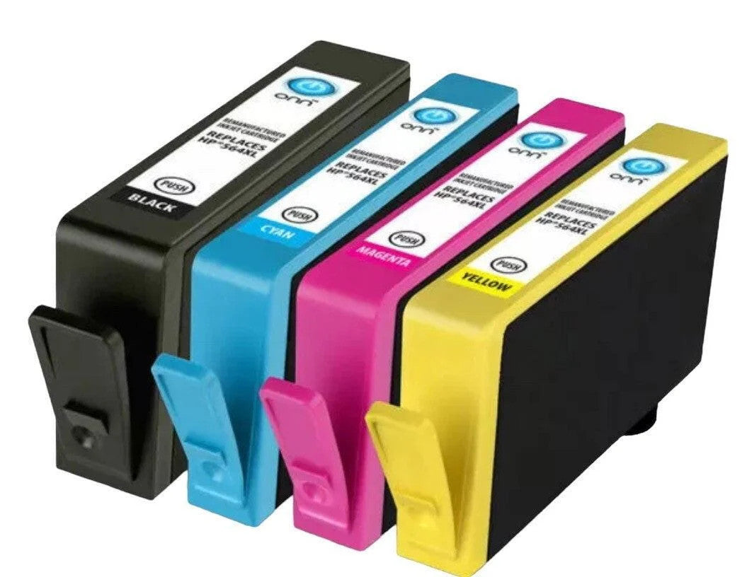 *onn Printer Ink Cartridges for HP (Black 564 XL + Color 564) 4 Cartridges
