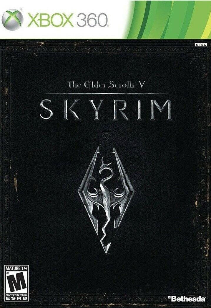 *Skyrim Xbox 360, The Elder Scrolls V: 2011 Includes Full Size Map "MINT"