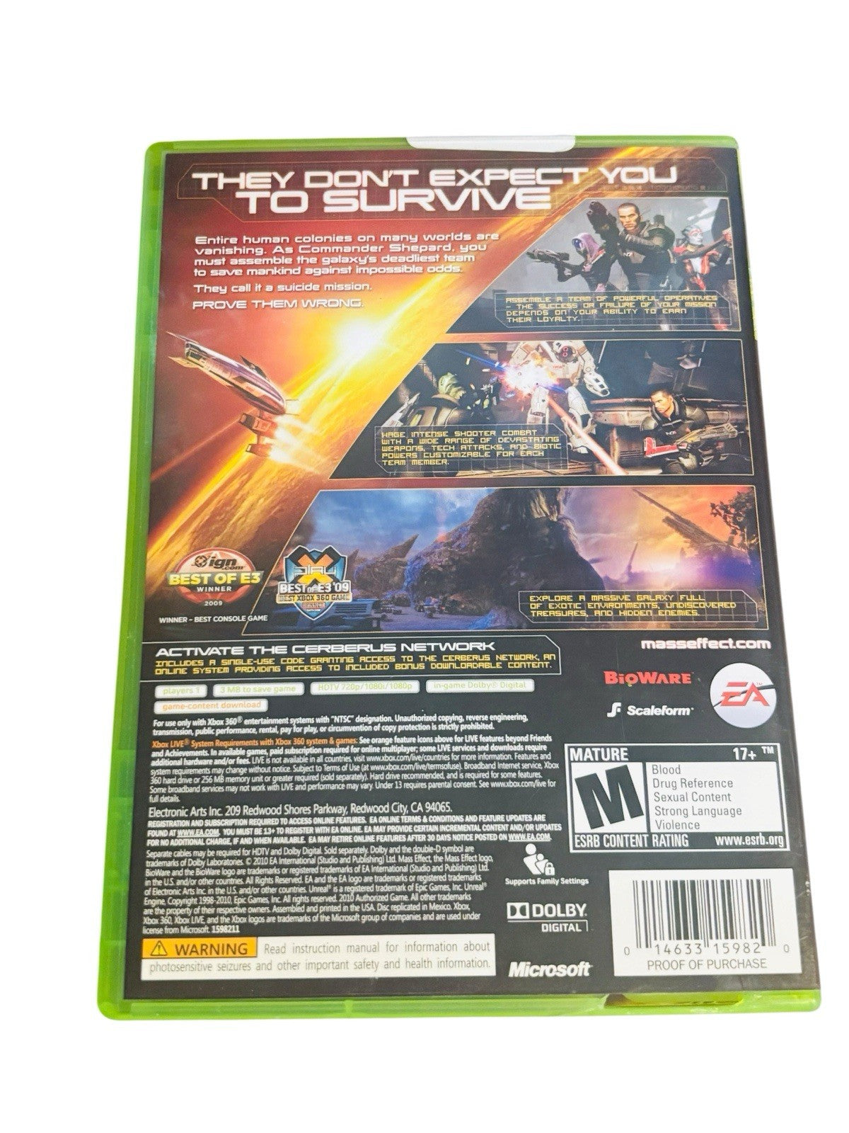 Mass Effect 2 Xbox 360 (2010 Microsoft) Includes Disc 1 & 2