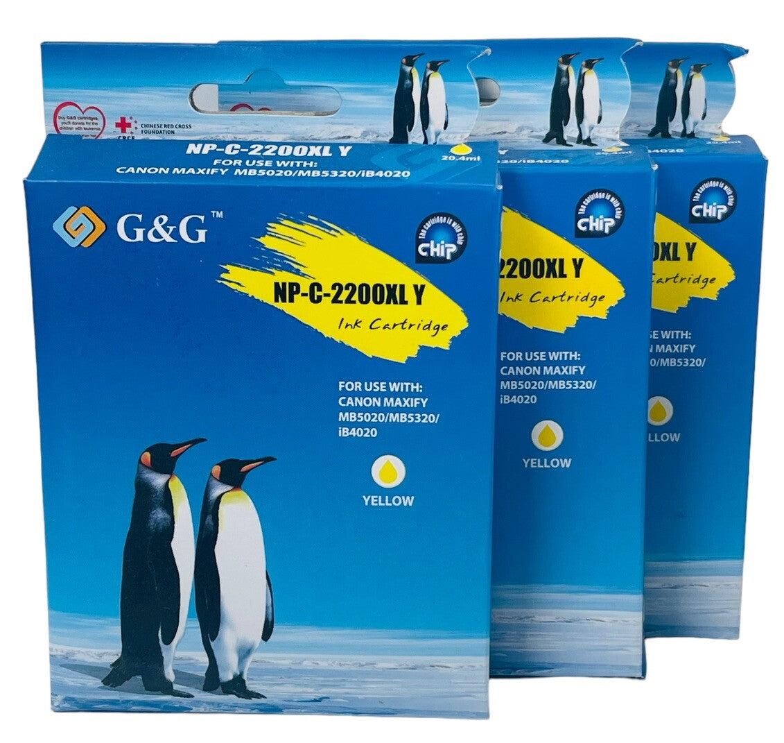 *G&G INK CARTRIDGE, COLOR-YELLOW Model: NP-C-2200XL Y