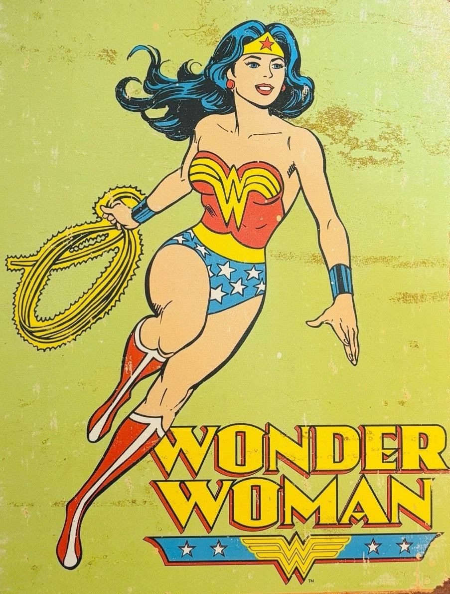 Wonder Woman Retro Decorative Metal Tin Sign #1642 DC Comics Justice League