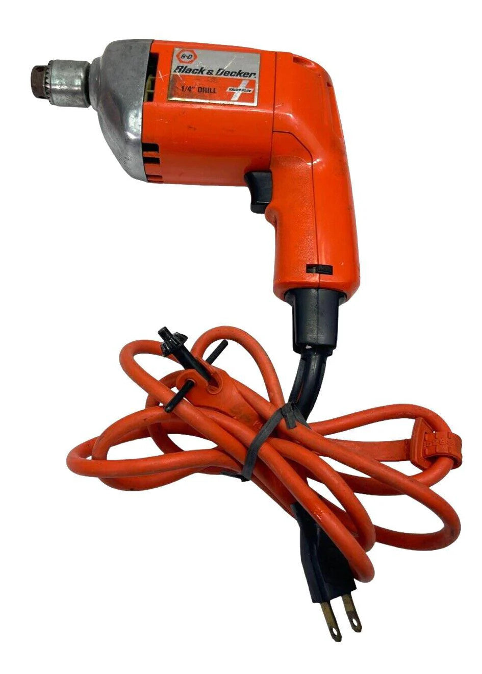 VINTAGE BLACK & DECKER 1/4'' DRILL 7030 w/ Key Corded Electric Drill 3 Amp.