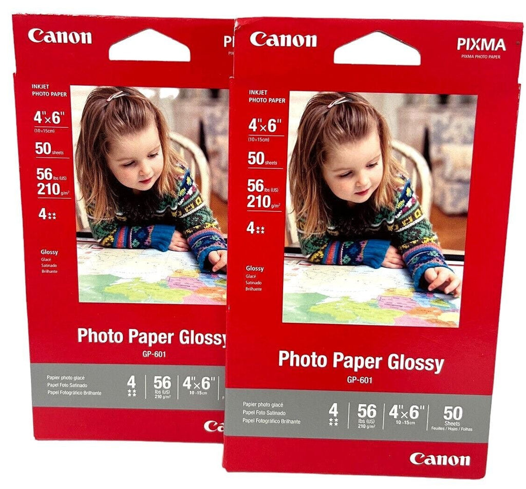 *Photo Paper GLOSSY 4 x 6 Canon GP-601 Pack of 50 Sheets. BRAND NEW.