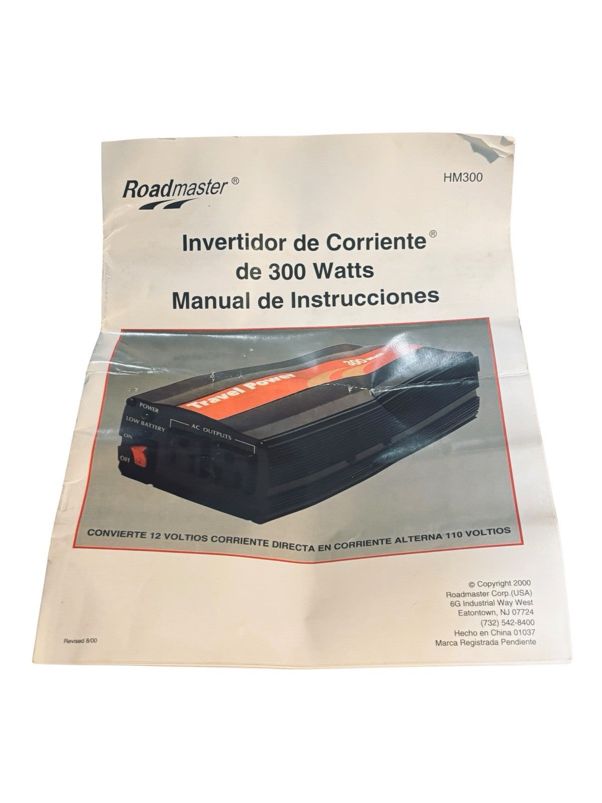 *Inverter Travel Power HM300 300-Watt Dual 110V Output W/Manual Roadmaster