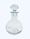 Vintage Clear Glass Decanter with Bubble Stopper
