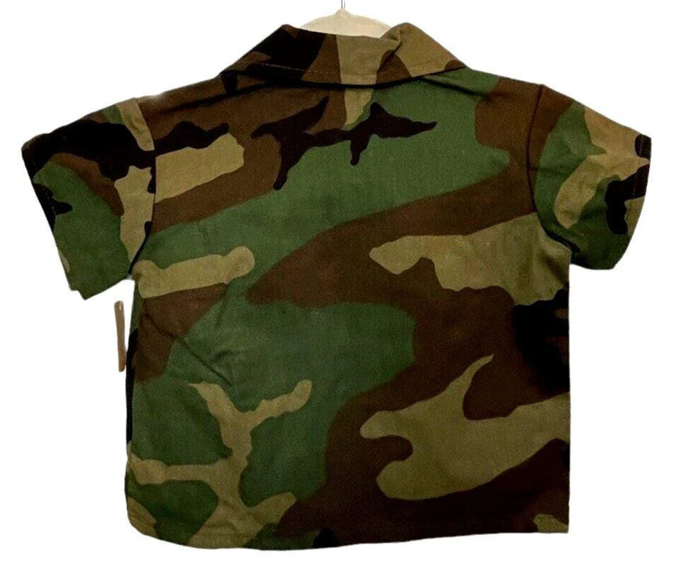 *YOUNG COMMANDOS Camouflage Shirt Boys Size 3, MADE IN USA - NEW