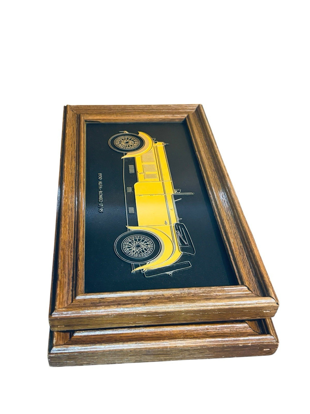 Hugh Evelyn LTD Frank Down Wall Frame Plaque 1930 Alfa-Romeo 1927 Rolls-Royce