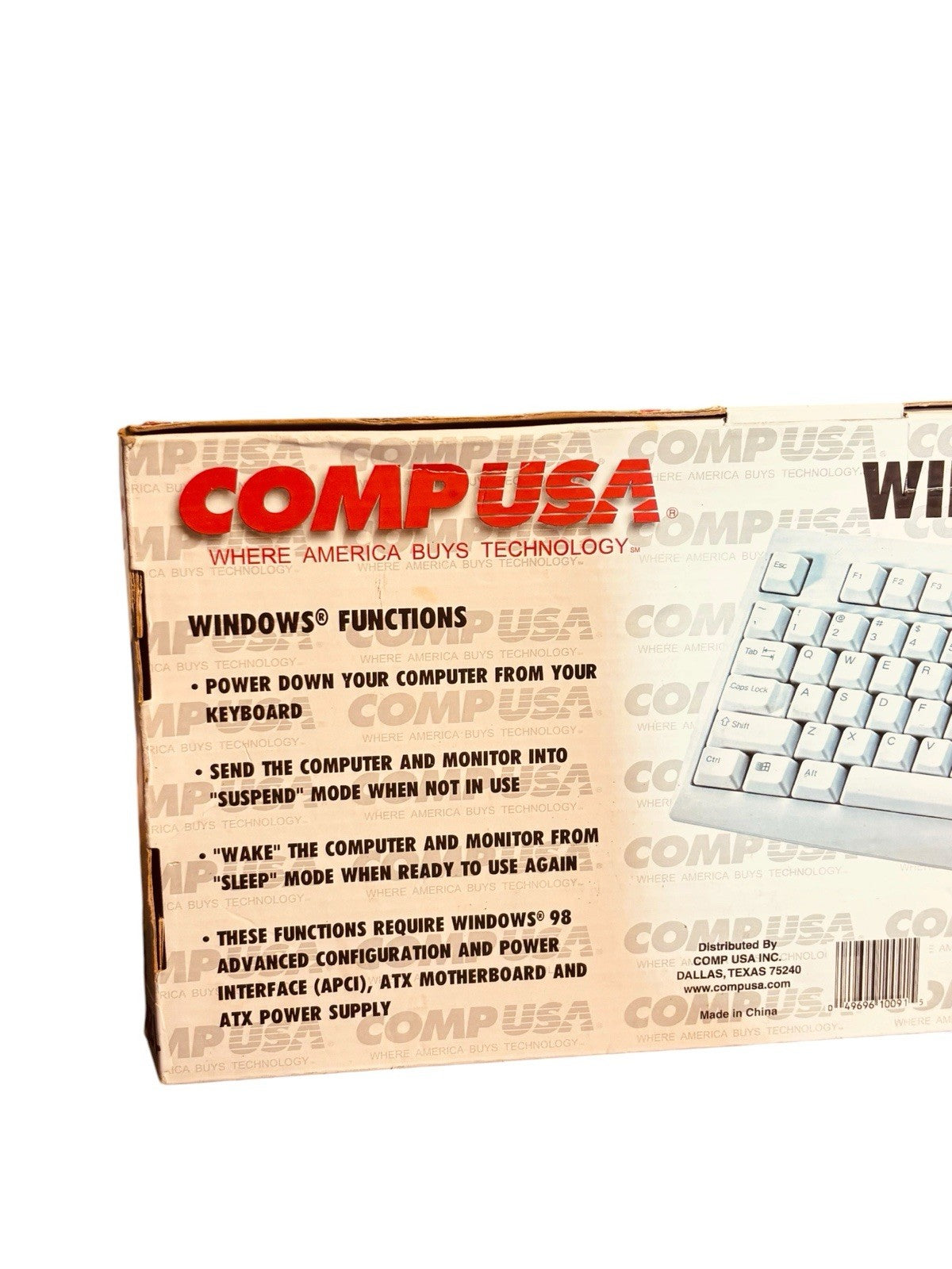*CompUSA Windows Keyboard PS2. Special Function Keys: Power Down, Sleep, Wake