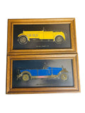Hugh Evelyn LTD Frank Down Wall Frame Plaque 1930 Alfa-Romeo 1927 Rolls-Royce