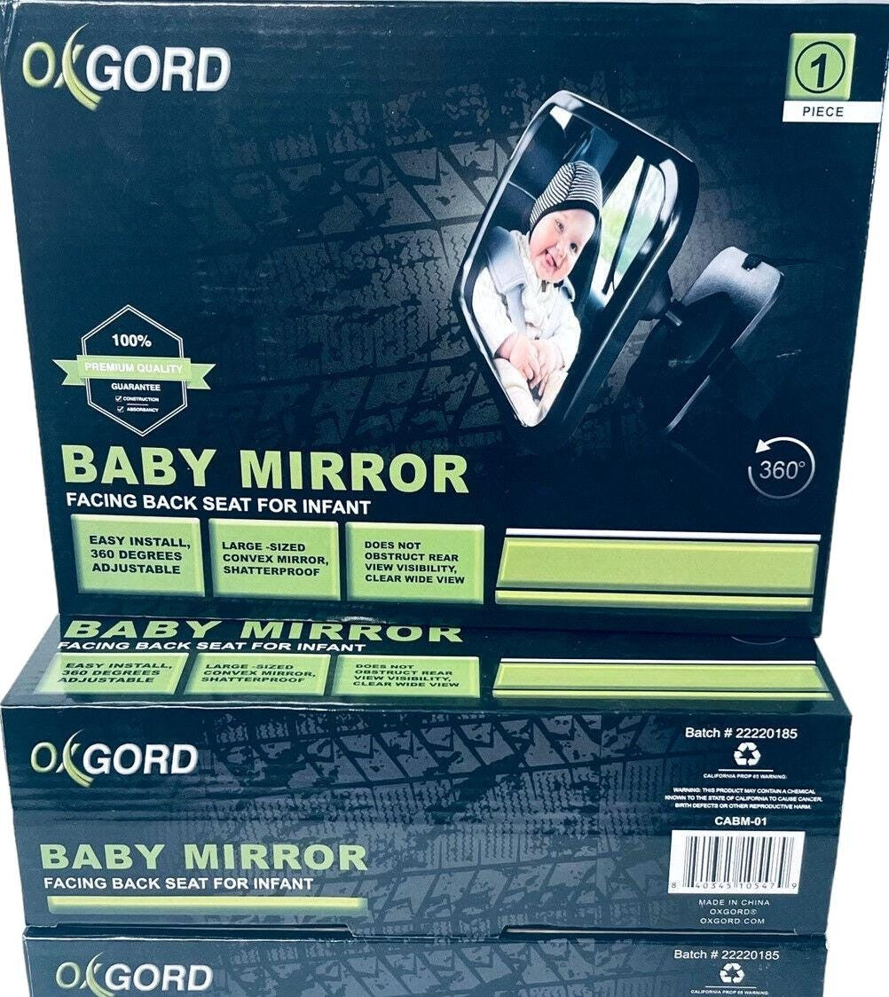 *AUTO BABY MIRROR FACING BACKSEAT FOR INFANT (1-PEICE) OXGORD NEW/FACTORY SEALED