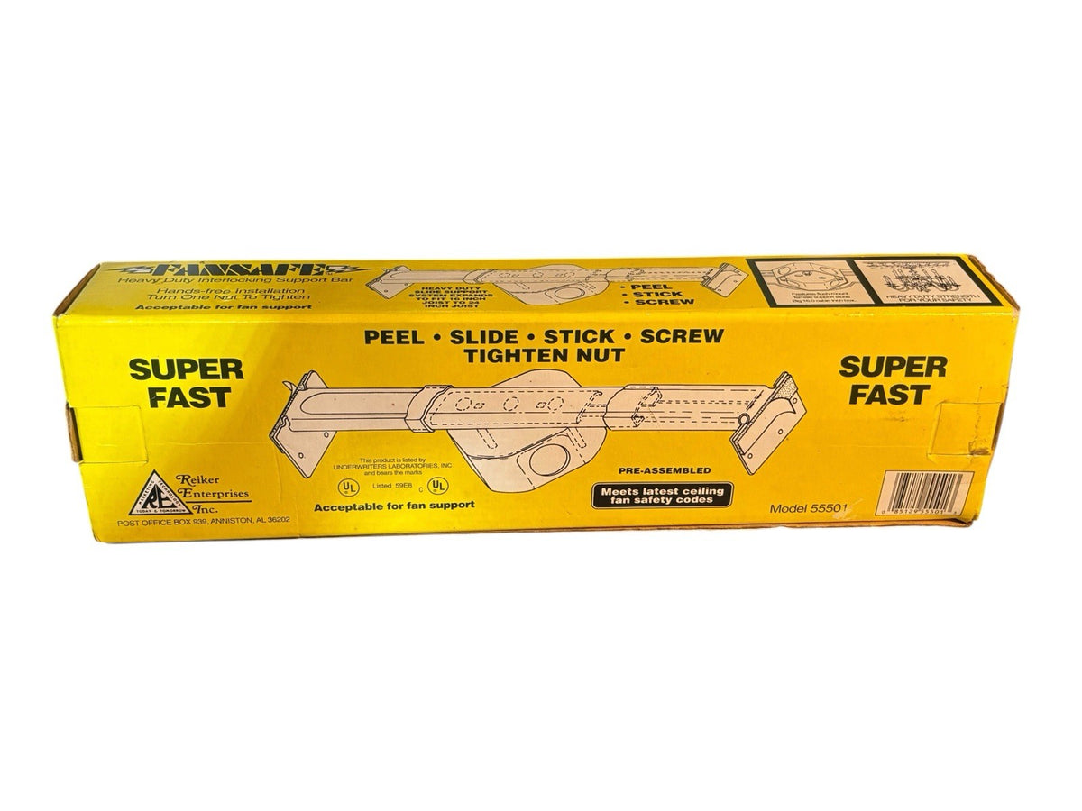 Reiker FanSafe #55501 Heavy-Duty Slide Support System NEW