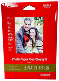 *Canon Photo Paper Plus GLOSSY II (5 X 7 - 20-SHEETS) PP-201 BRAND NEW