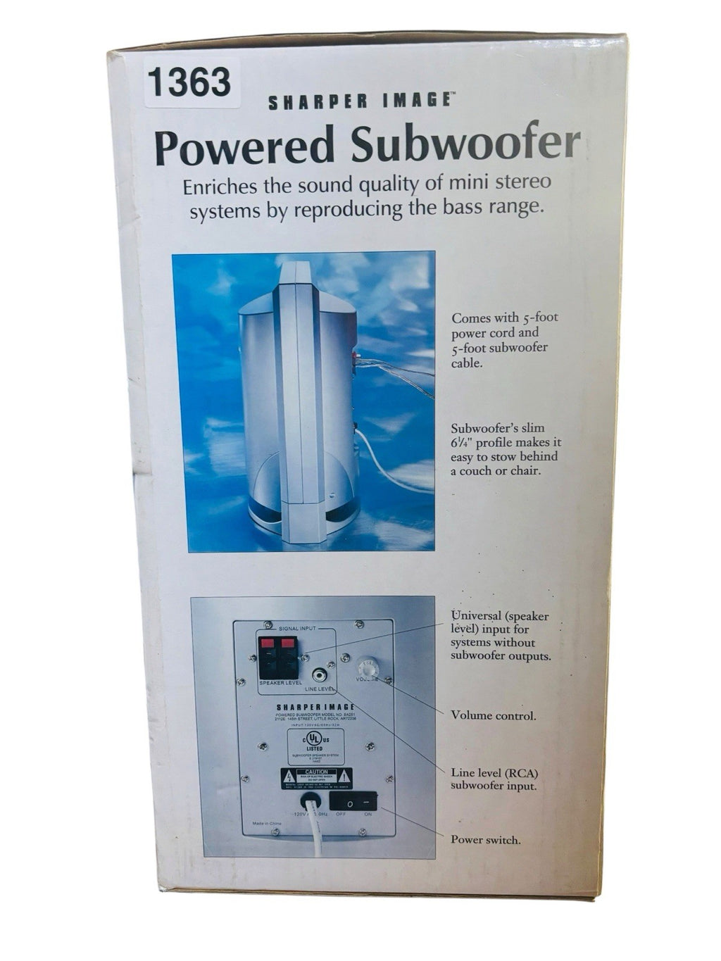 Sharper Image SA251 Passive Subwoofer