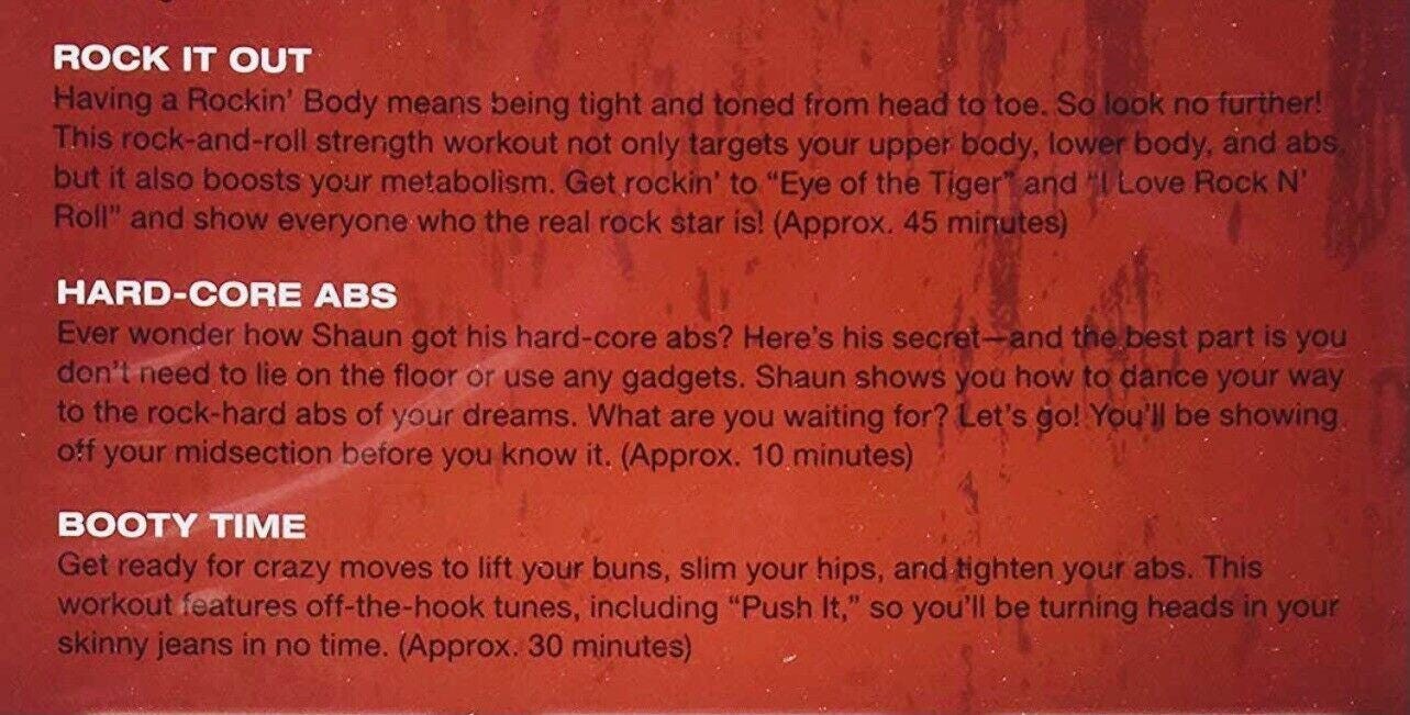 *Rocky Body HARD CORE DVD Workout-  ABS - BOOTY TIME" Rockin' NEW