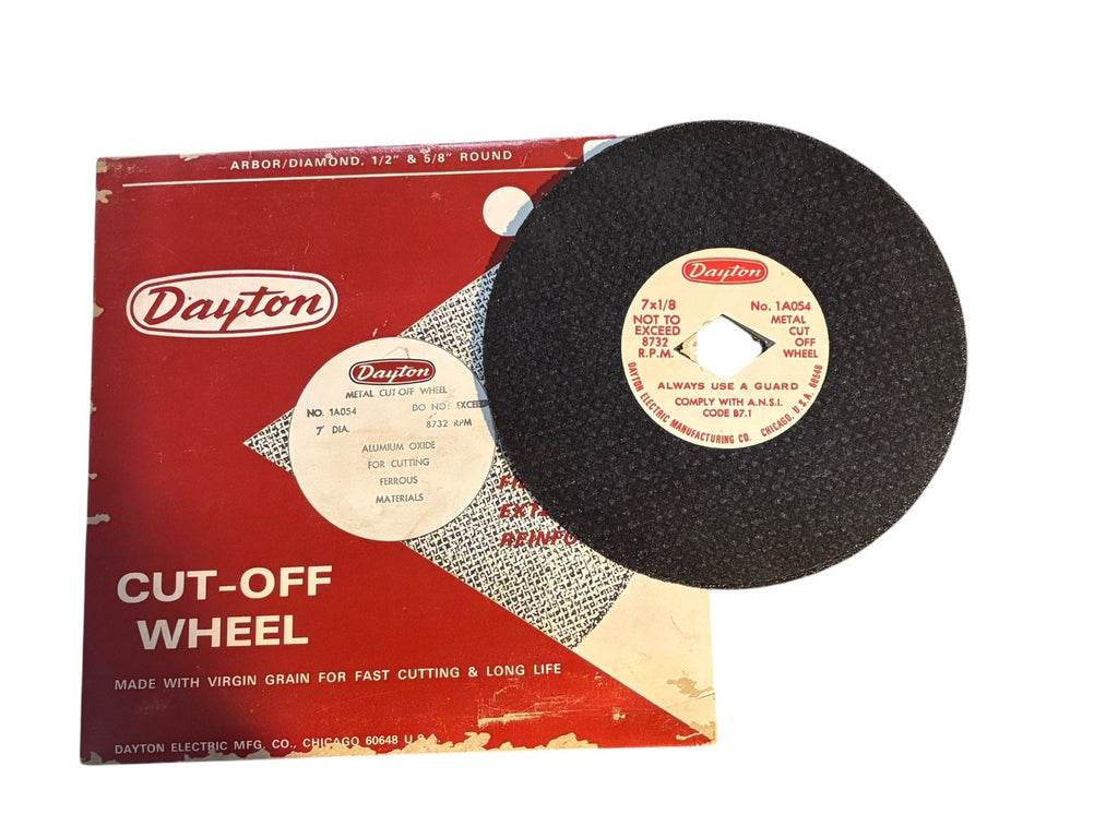 DAYTON 1A054 METAL CUT-OFF WHEEL 7" DIA. 7000 RPM ( 1 LOT OF 2 )