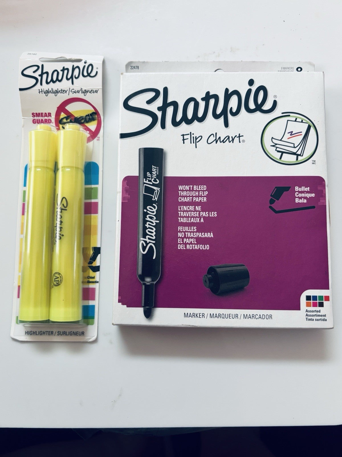 *SHARPIE Markers Assorted Colors 8-Pack with 2-Pack Yellow Highlighters