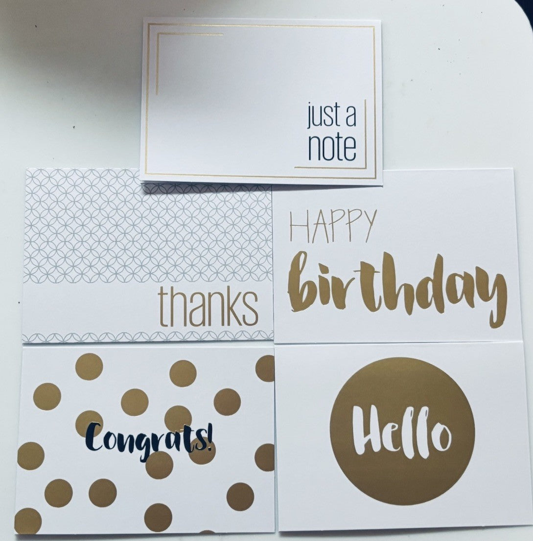 *Elegant Occasion Note Cards & Envelopes (50 A1 Folded Cards) in Storage Box.
