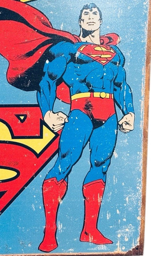 Superman Retro Metal Panel Tin Sign Superhero DC Comics Wall DECOR
