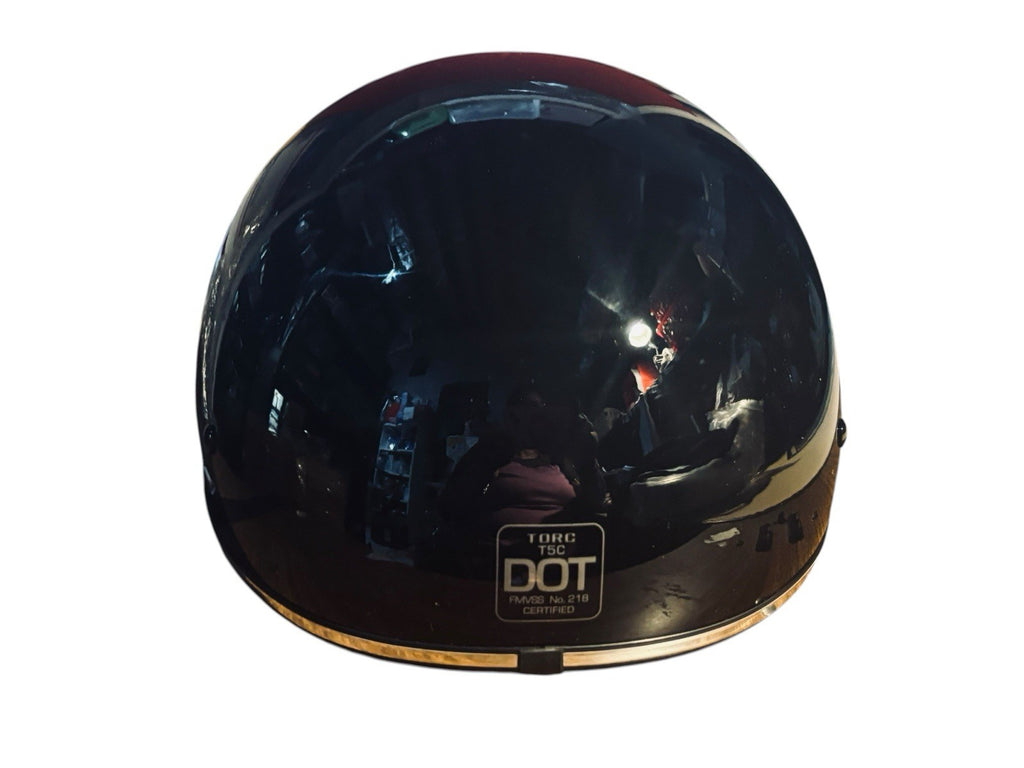 TORC Motorcycle Retro Helmet T5 Fiberglass Cruiser Half Shell Open Face DOT 3XL