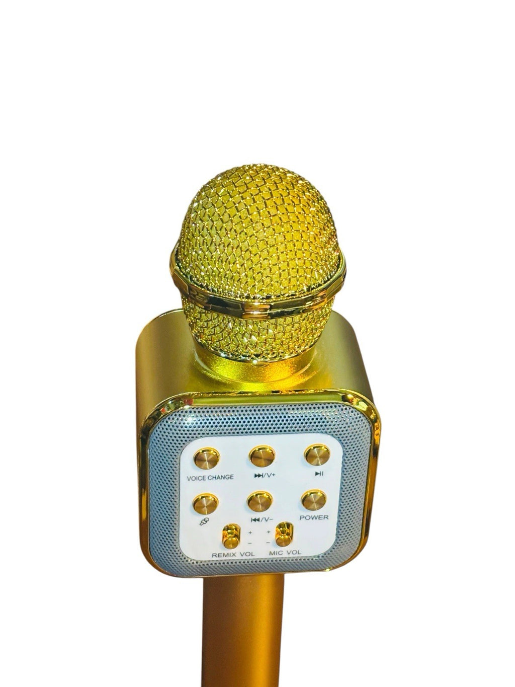 Wireless Bluetooth Karaoke Microphone Mic Speaker Fits All Smartphone Gold #1
