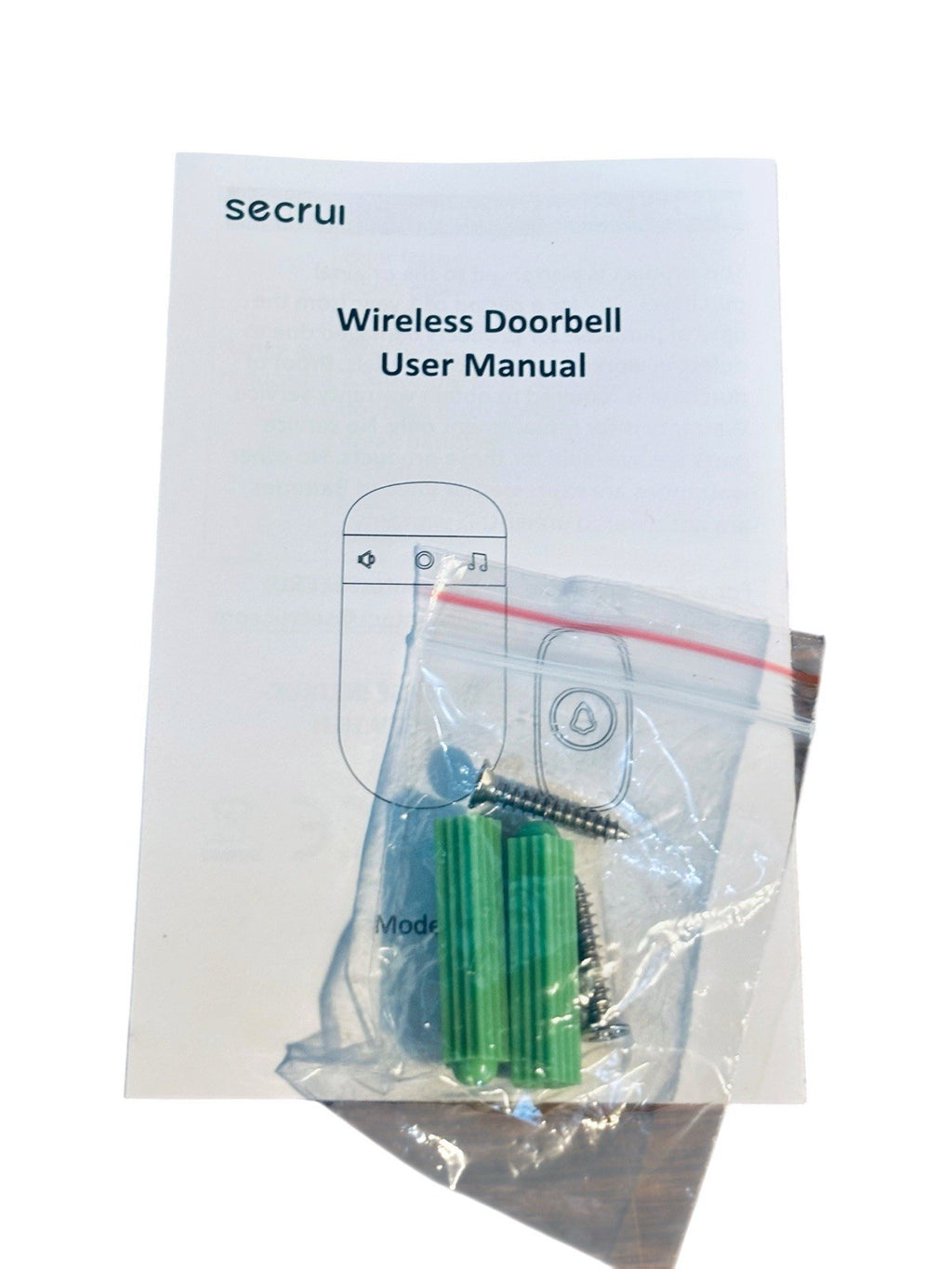 Secrui Wireless Doorbell, Model M508x2+F55, Black