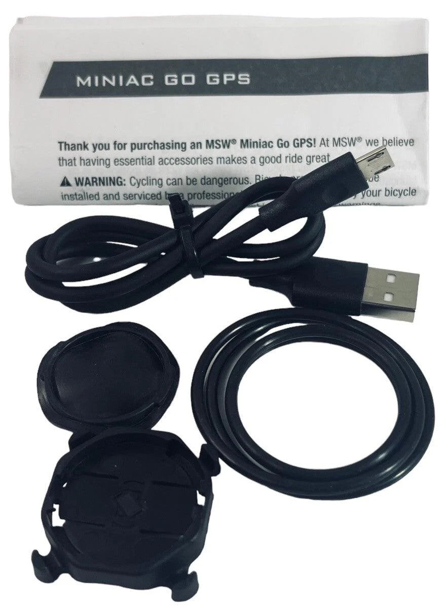 *GPS WIRELESS CYCLING COMPUTER W/ACCESSORIES & MANUAL/MSW MINIC GO