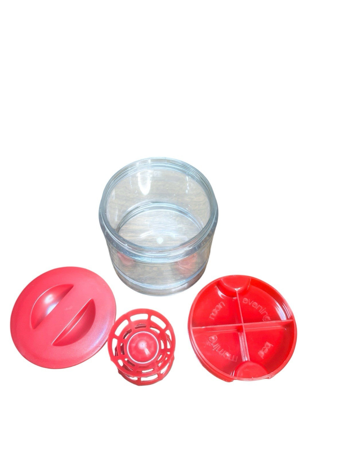 22oz Fruit Infuser Water Bottle, Tritan with Built-in Infuser Basket, Red