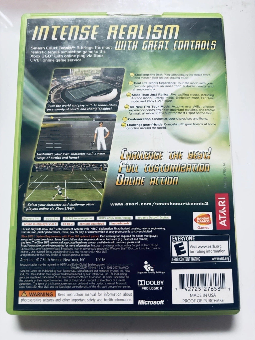 *Smash Court Tennis 3 - Microsoft Xbox 360