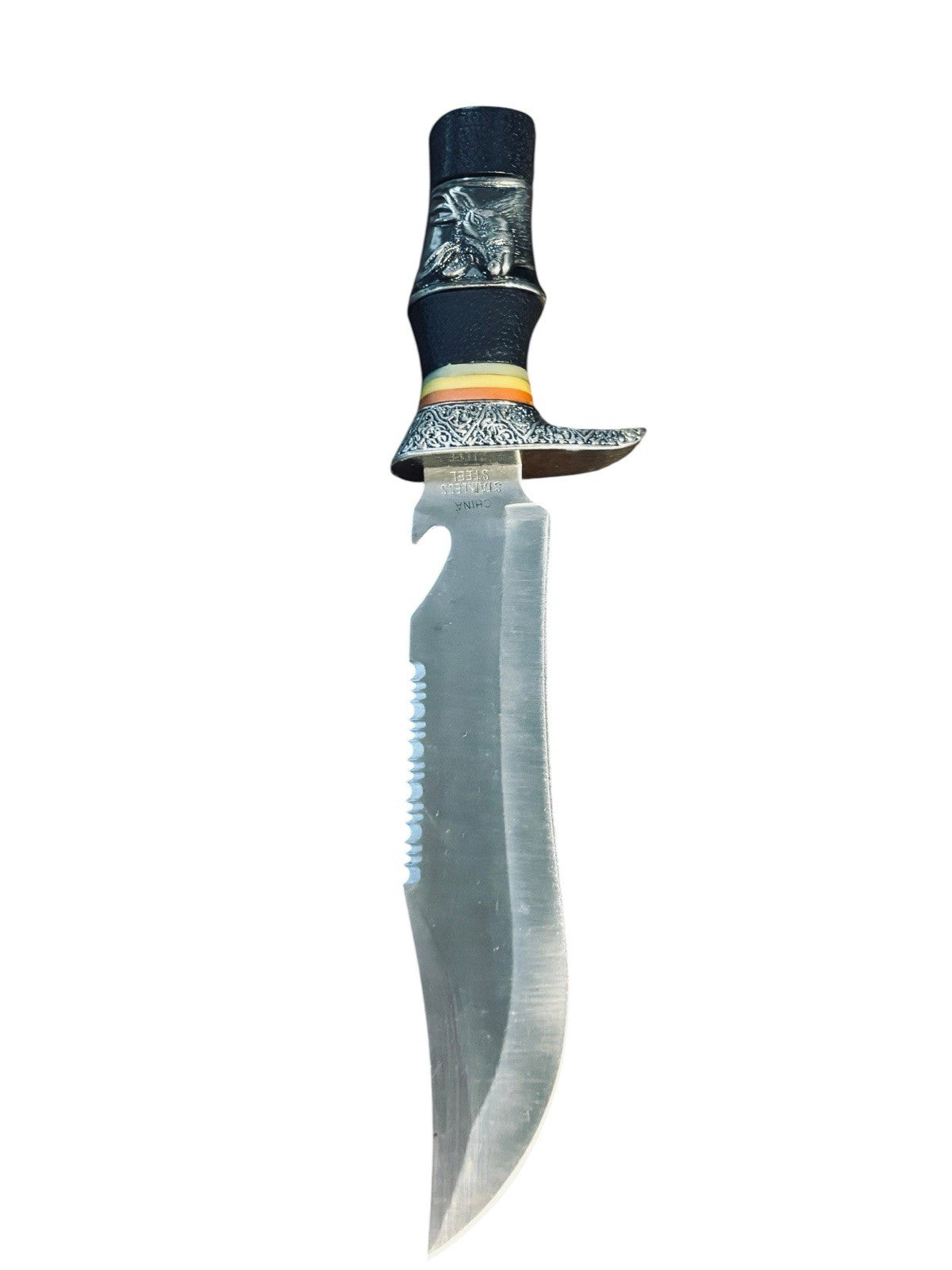 Ornate Deer Cutlery Buck Bouy Knife, with Belt Sheath Holder.