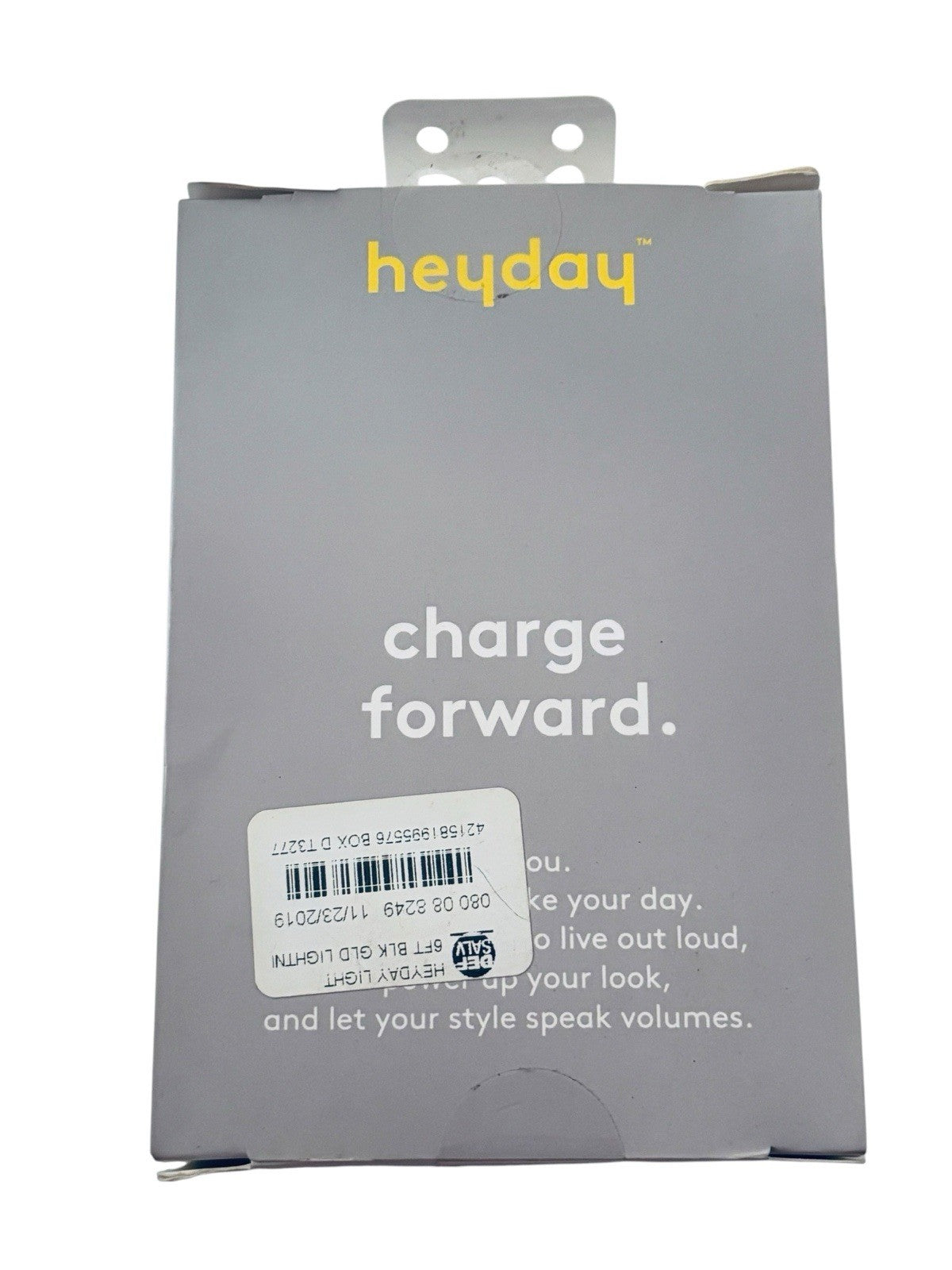 *NEW Heyday 6' Charging Cable USB to Apple iPhone iPad - BLACK/GOLD (sw)