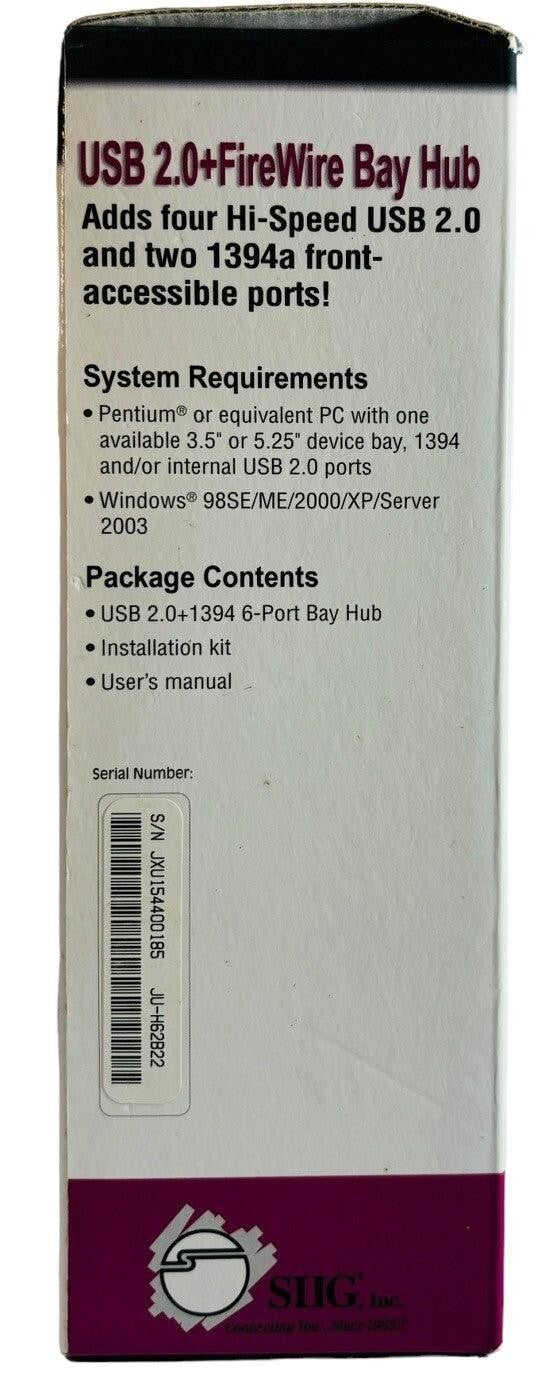 SIIG  USB20+1394 6-Port Bay (JUH62B22) 4-Ports Internal Hub "NEW"