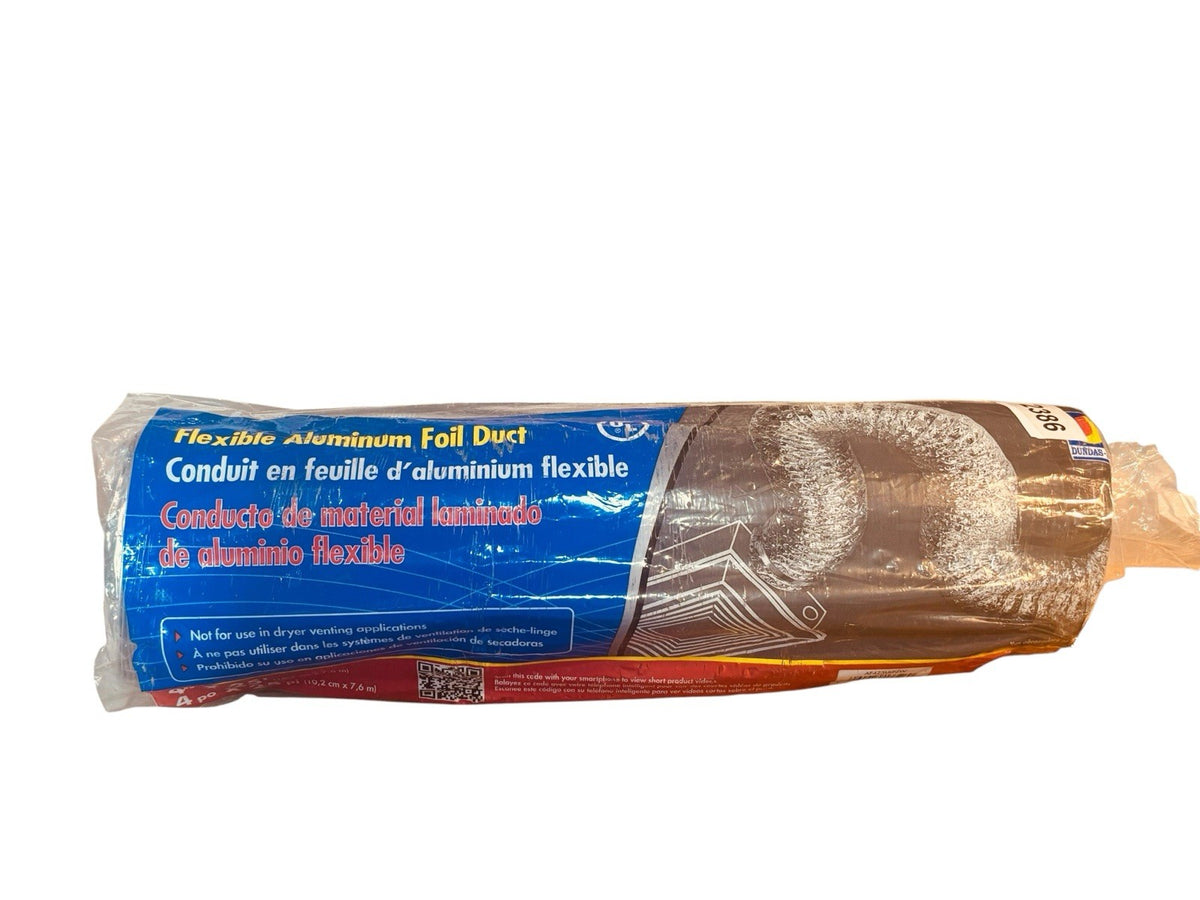 Dundas Jafine 3" x 25' Flexible Aluminum Foil Duct New